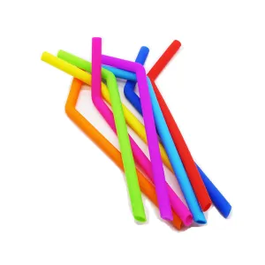 *Silicone Straws, Set of 6