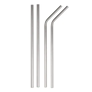 Stainless Steel Straws (2 Straight   2 Bent)