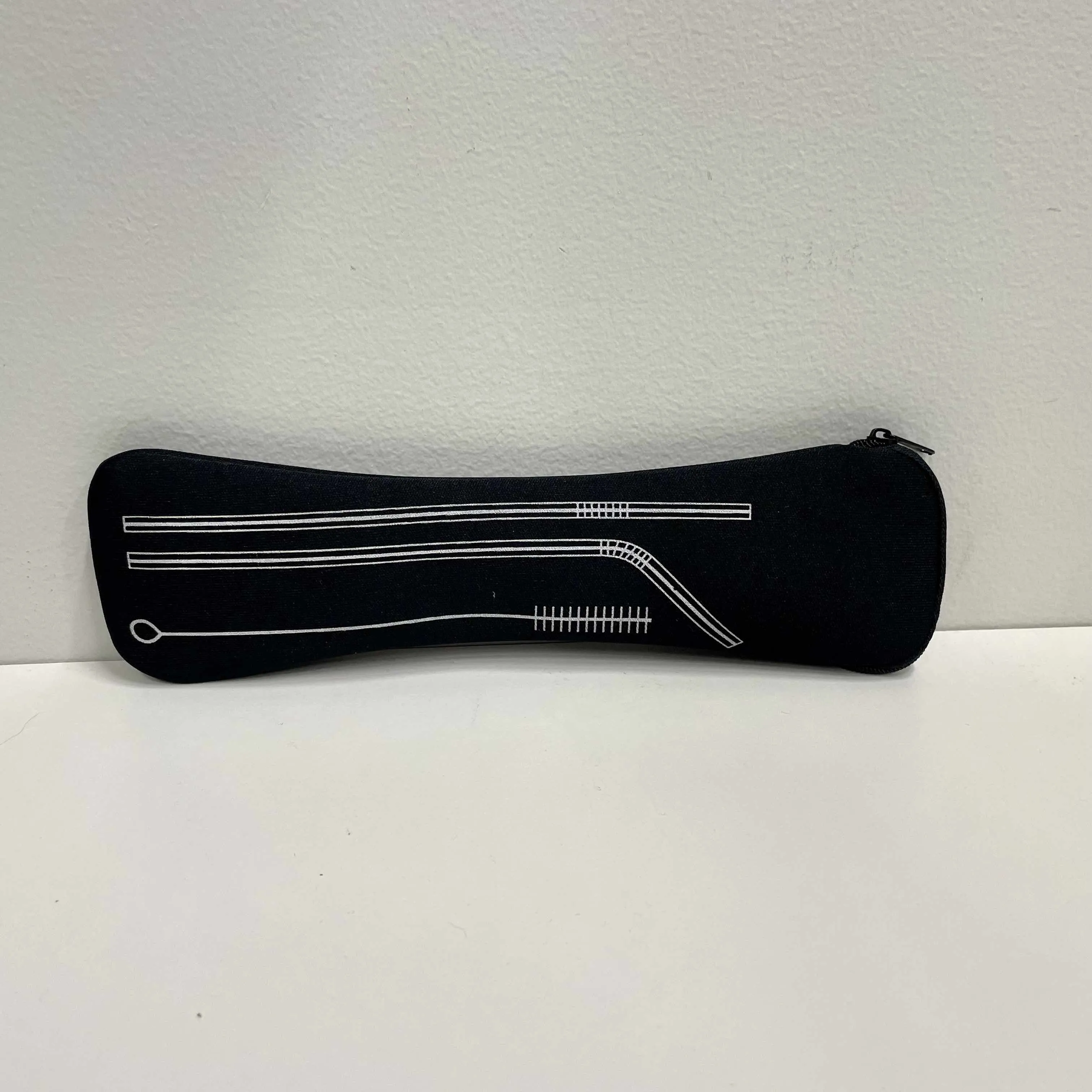 Straw Set Pouch Black 4pc