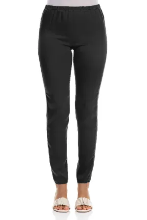 Stylish Black Silk Leggings
