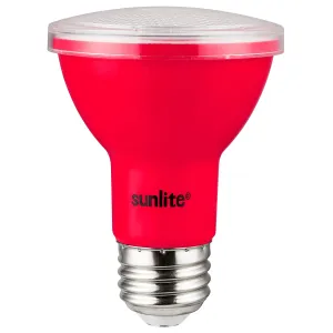 Sunlite 81465 LED PAR20 Colored Recessed Light Bulb - 3 Watt (50w Equivalent) - Medium (E26) Base - Floodlight - ETL Listed - Red - 1 Count