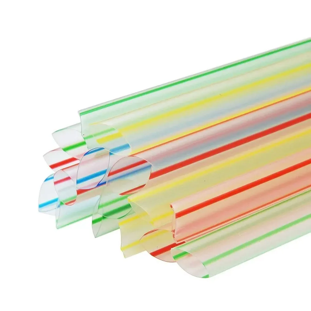 Vibrant 8-Inch Jumbo Straws - Pack of 36