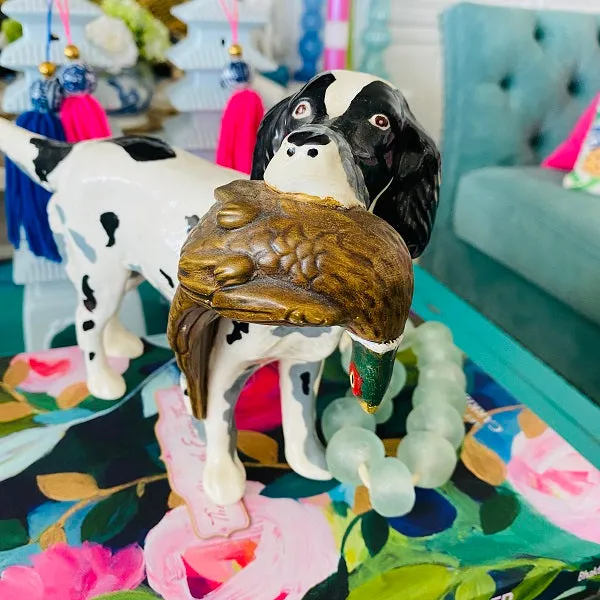 Vintage Figurine Dog with Pheasant in Mouth