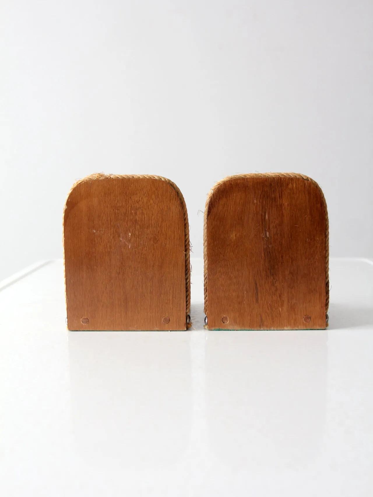 vintage wooden nautical bookends