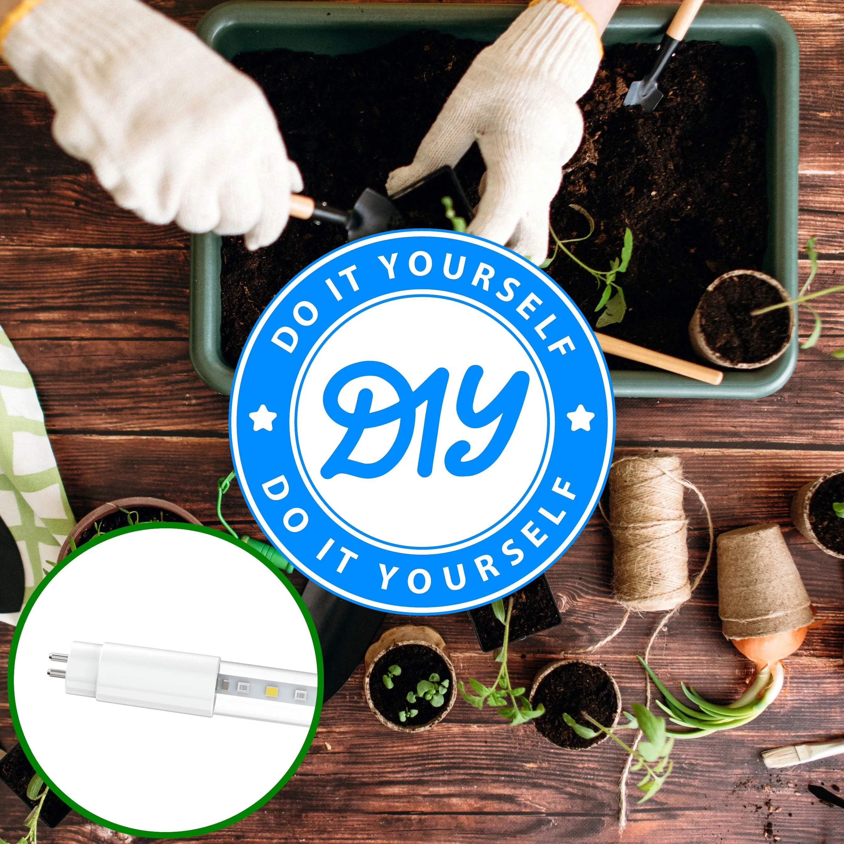 Virigrow 4-Foot T5 Type-A Double-Ended LED Grow Bulb Tube
