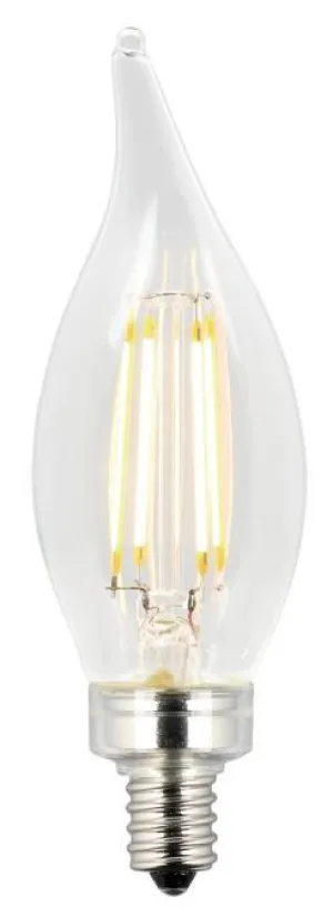Westinghouse 0517200 4.5 Watt LED CA11 Decorative Dimmable Filament - 2700 Kelvin - Warm White - 300 Lumens - E12-Candelabra Base - 120 Volt - Box