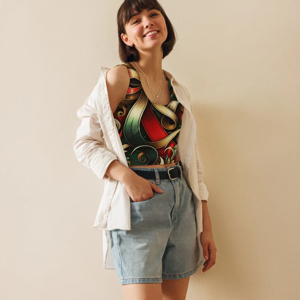 Whimsical Winter Wear Crop Top