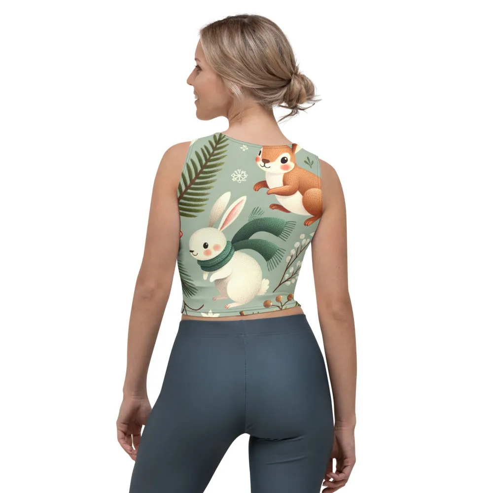 Whimsical Winter Wear Crop Top