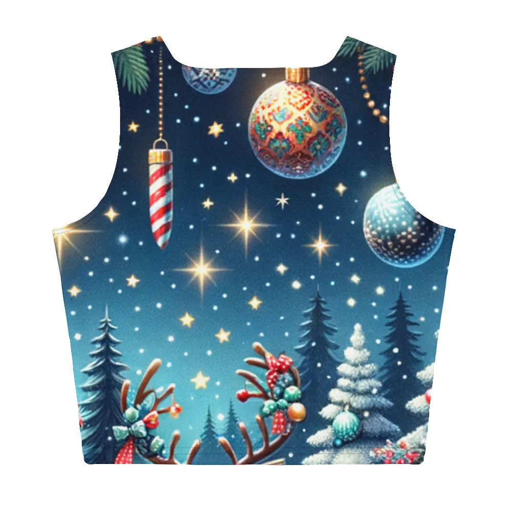 Whimsical Winter Wear Crop Top