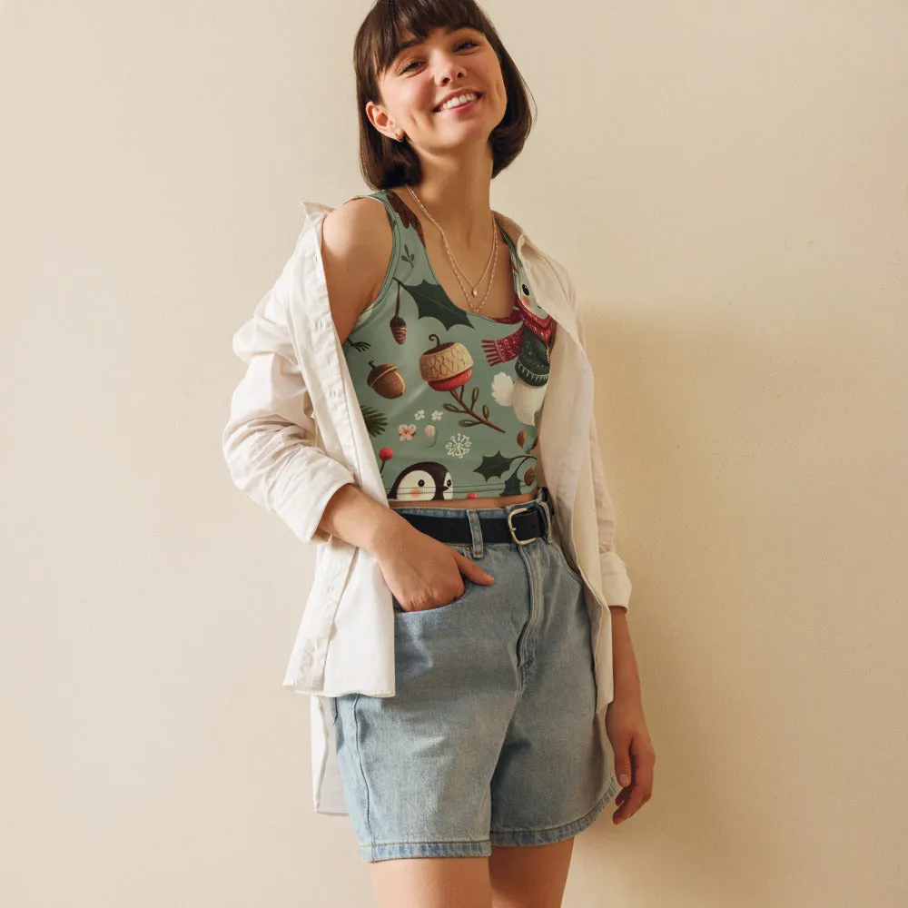 Whimsical Winter Wear Crop Top