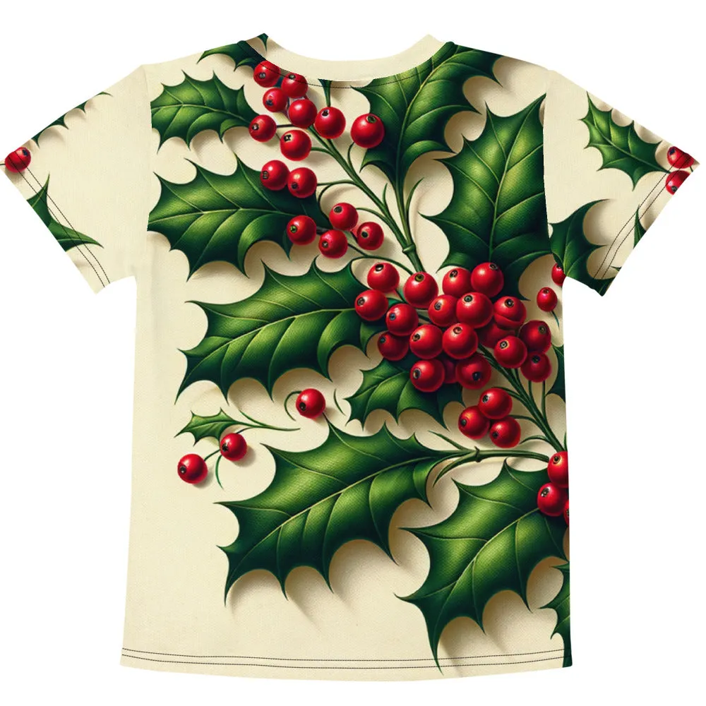 Whimsical Winter Wear Kids Crew Neck T-Shirt