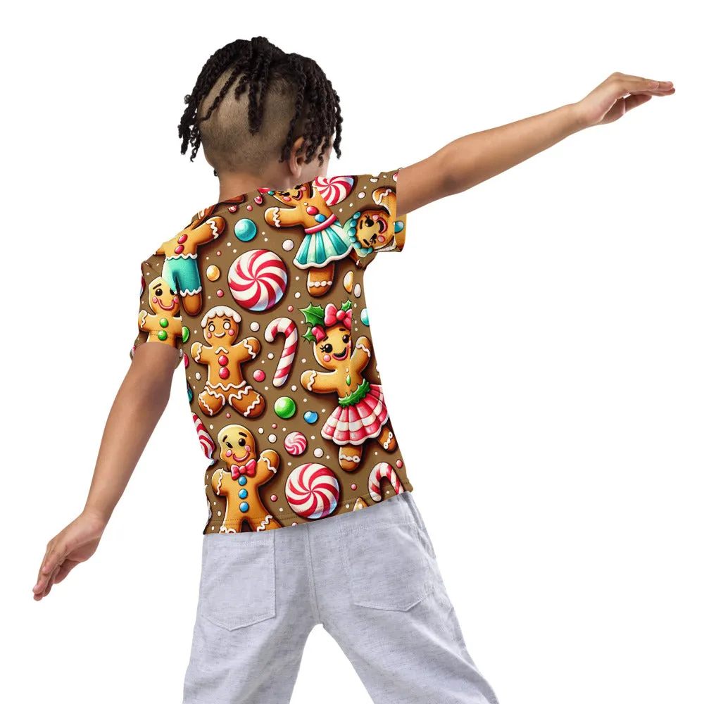 Whimsical Winter Wear Kids Crew Neck T-Shirt