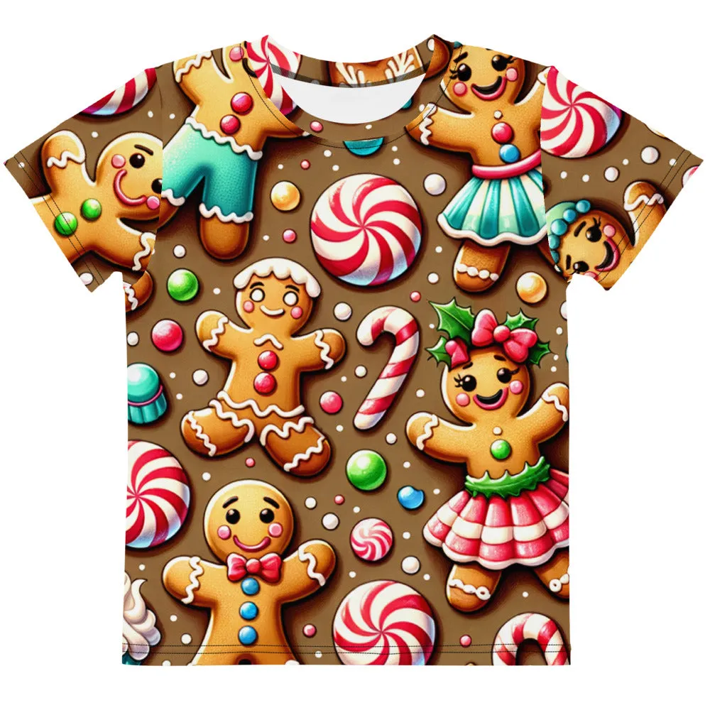Whimsical Winter Wear Kids Crew Neck T-Shirt