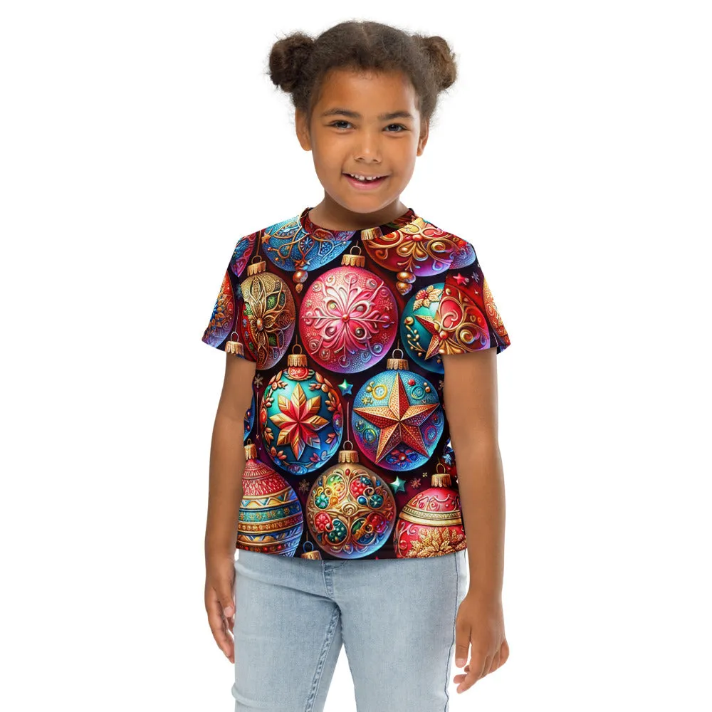 Whimsical Winter Wear Kids Crew Neck T-Shirt