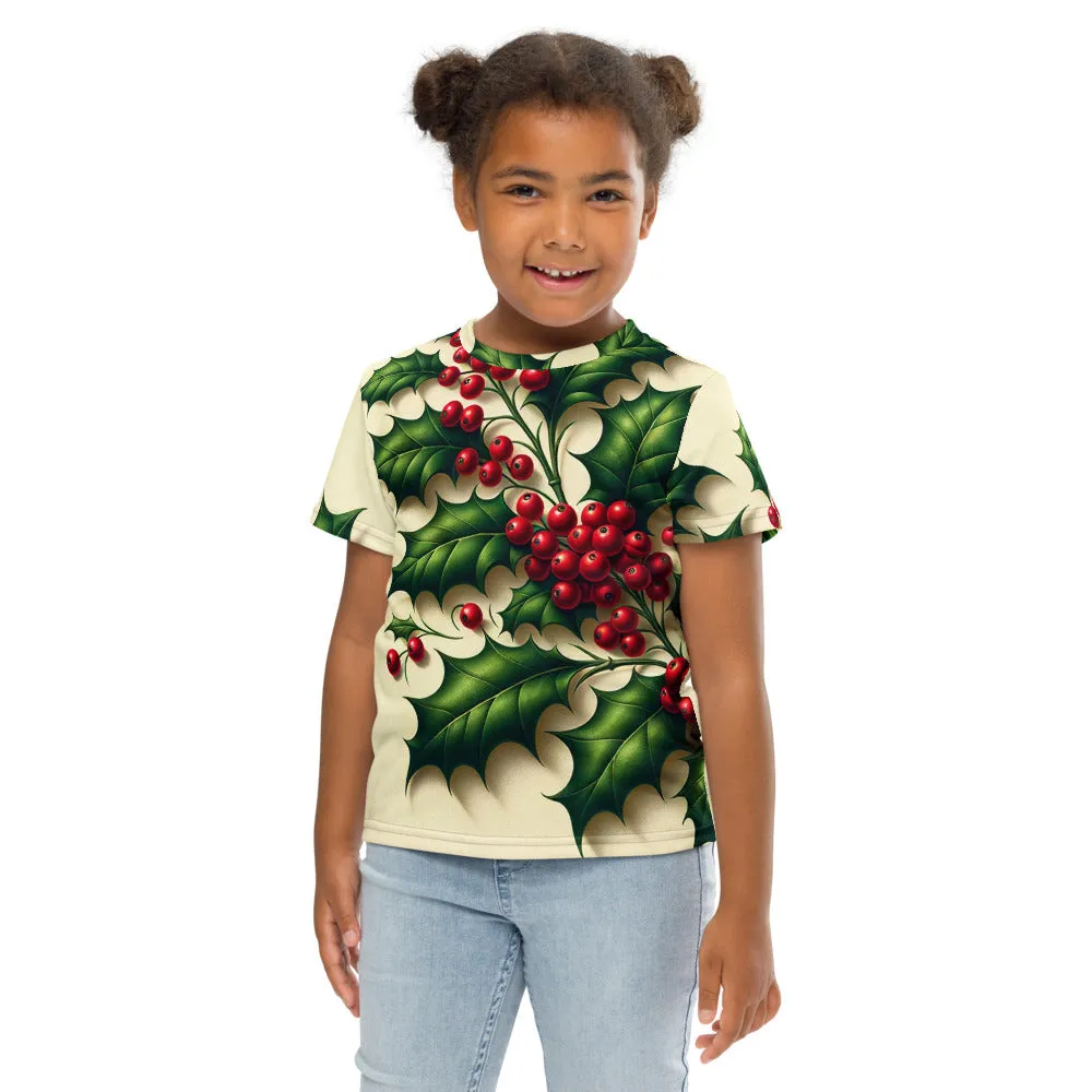 Whimsical Winter Wear Kids Crew Neck T-Shirt