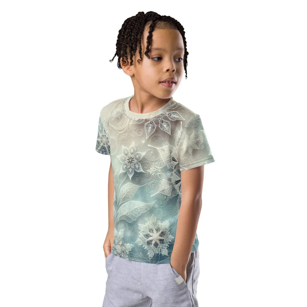 Whimsical Winter Wear Kids Crew Neck T-Shirt
