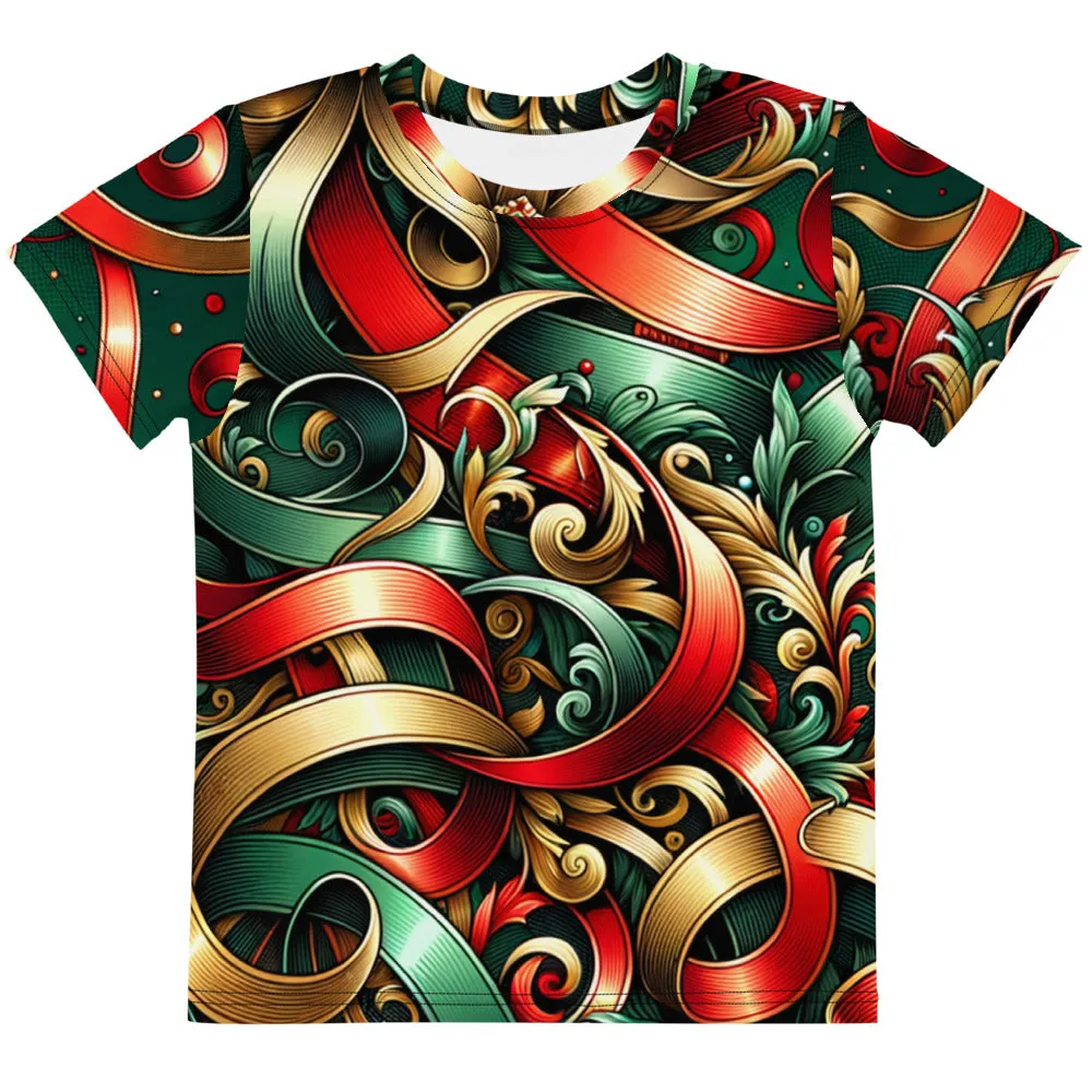 Whimsical Winter Wear Kids Crew Neck T-Shirt