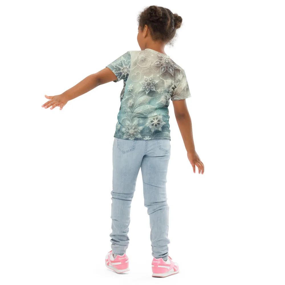 Whimsical Winter Wear Kids Crew Neck T-Shirt