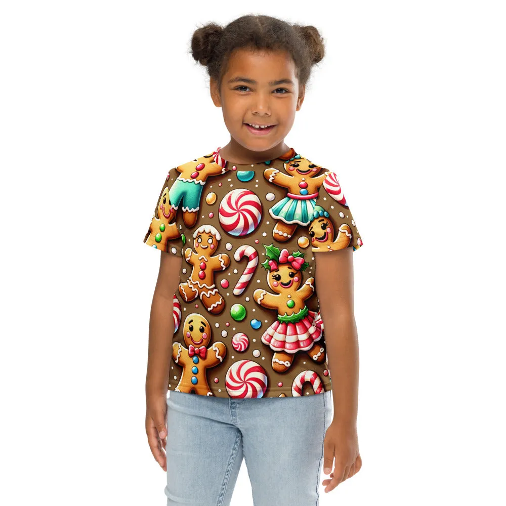 Whimsical Winter Wear Kids Crew Neck T-Shirt