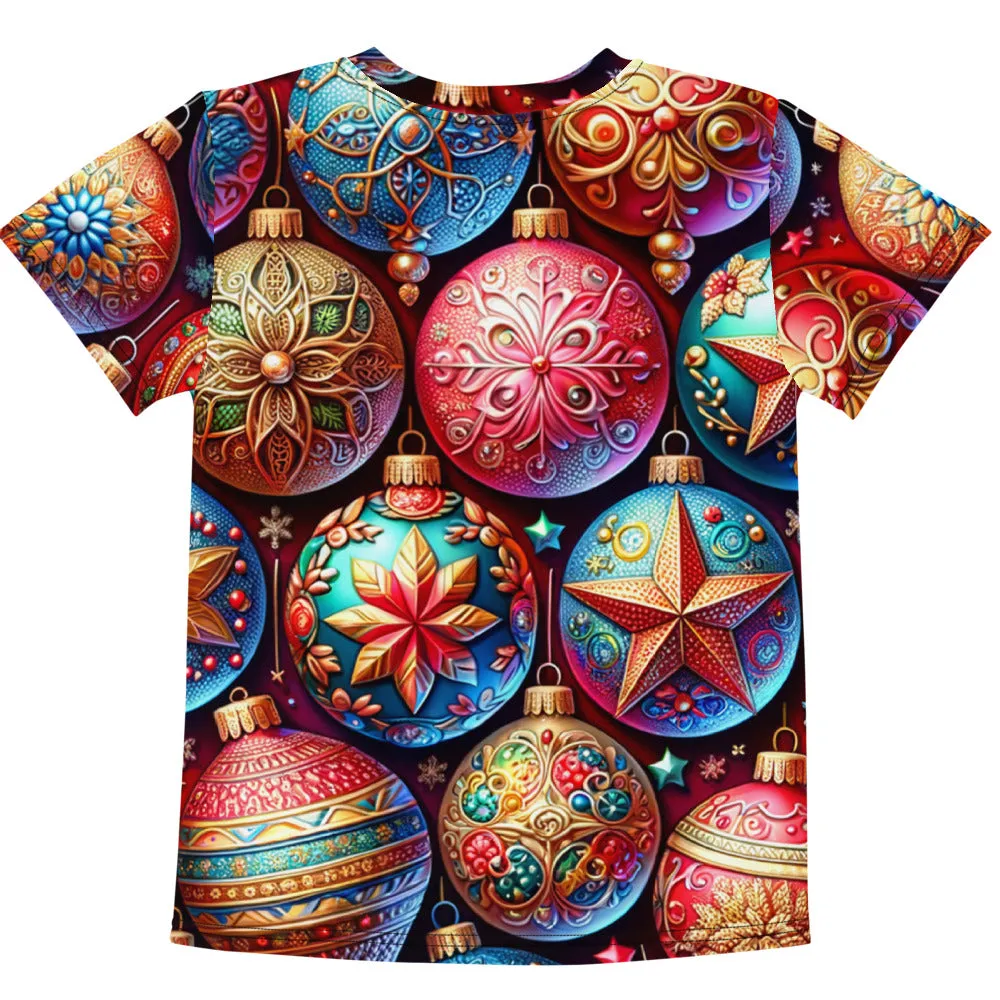 Whimsical Winter Wear Kids Crew Neck T-Shirt