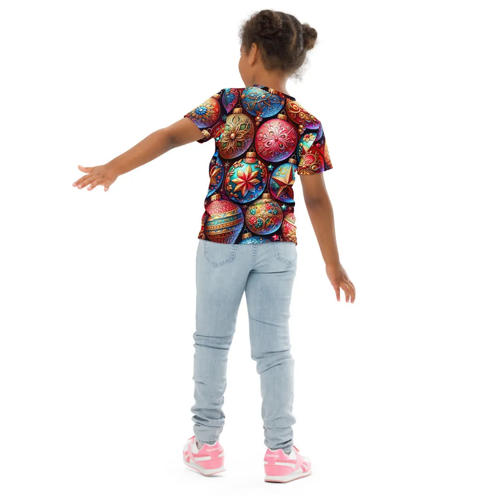 Whimsical Winter Wear Kids Crew Neck T-Shirt