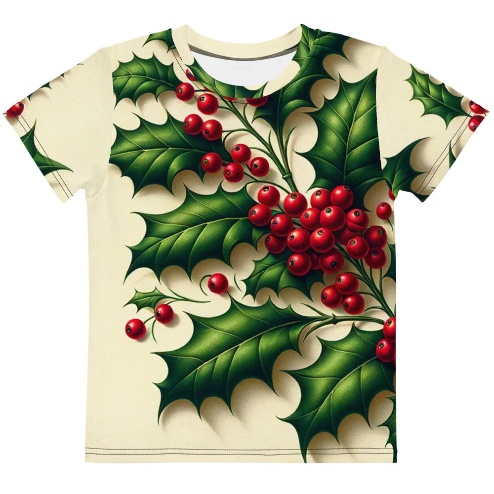 Whimsical Winter Wear Kids Crew Neck T-Shirt