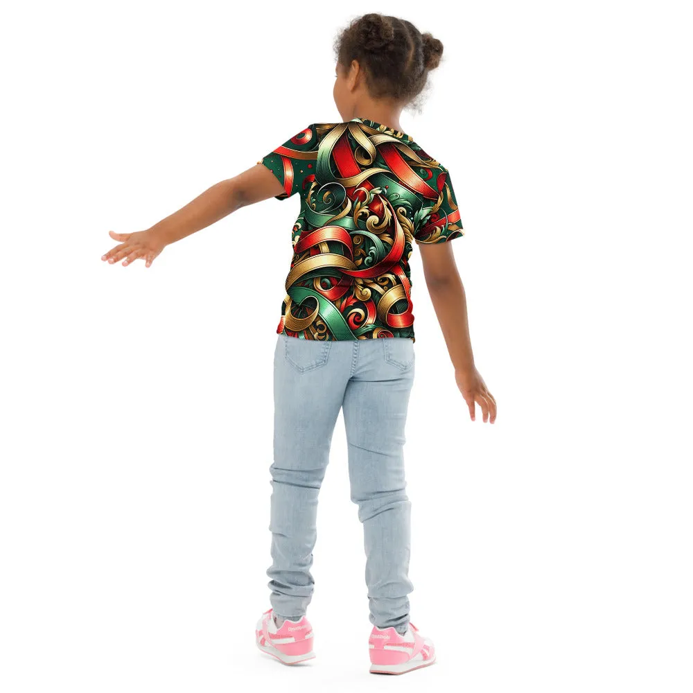 Whimsical Winter Wear Kids Crew Neck T-Shirt