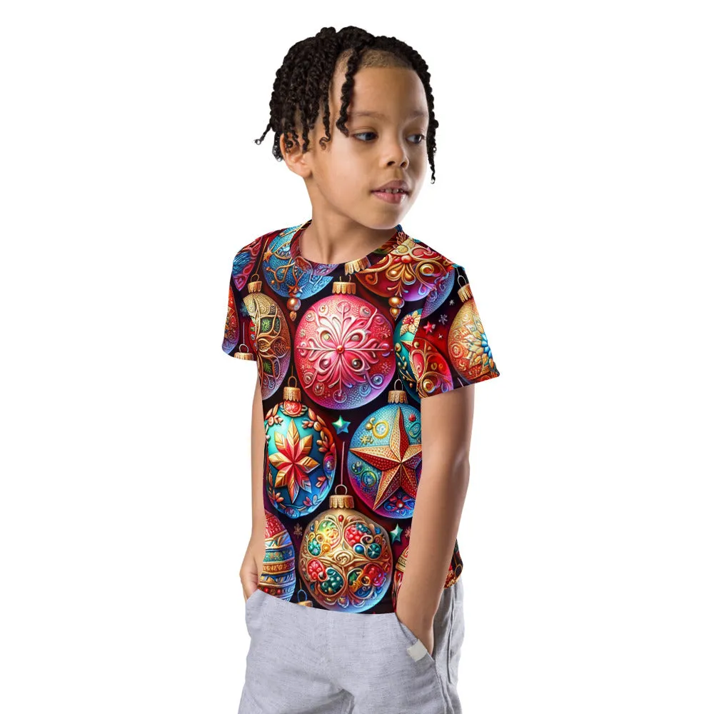 Whimsical Winter Wear Kids Crew Neck T-Shirt