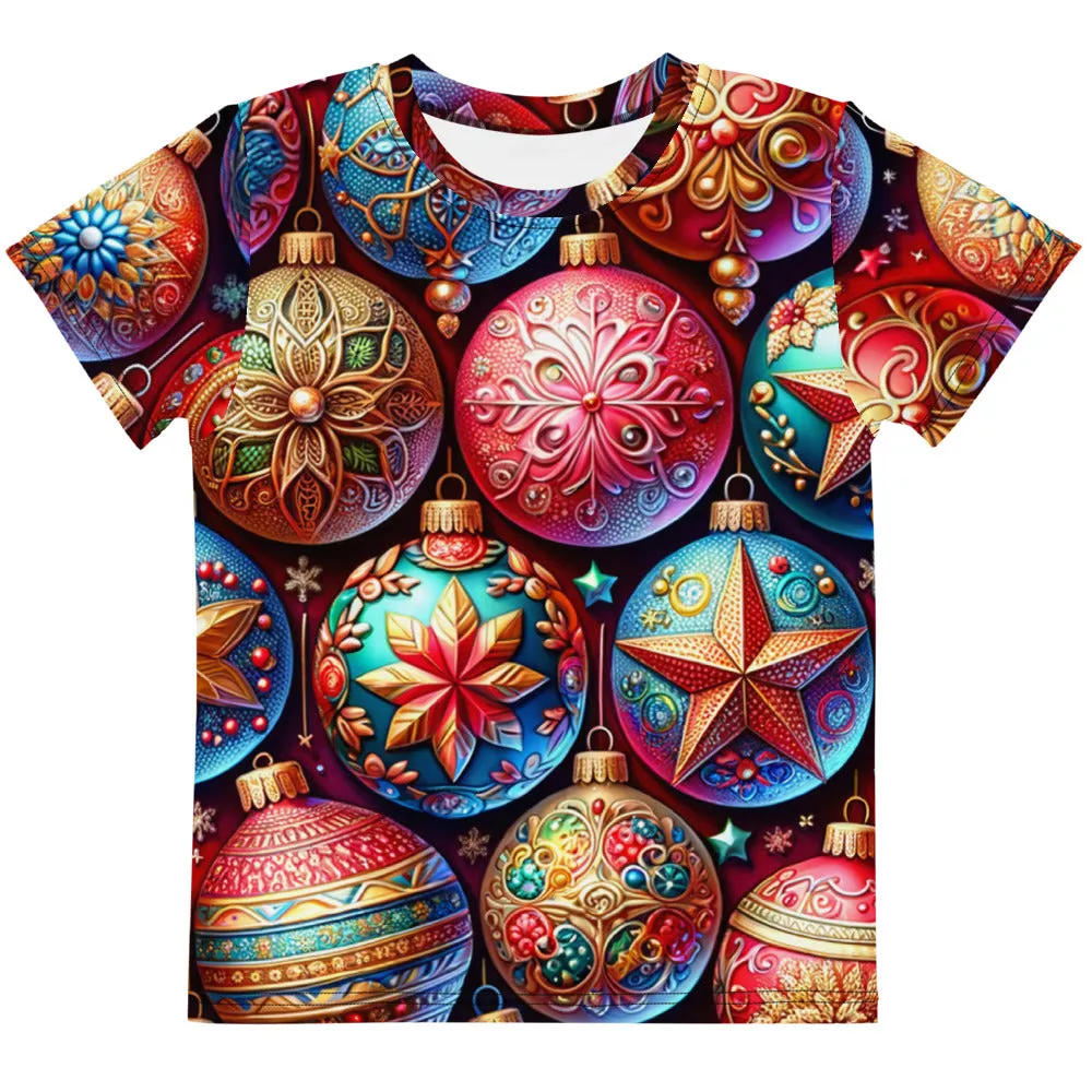Whimsical Winter Wear Kids Crew Neck T-Shirt