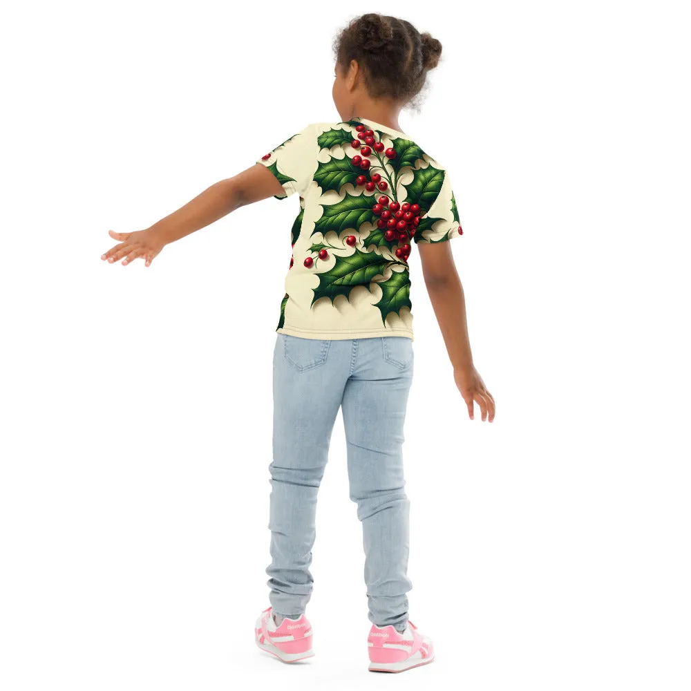Whimsical Winter Wear Kids Crew Neck T-Shirt