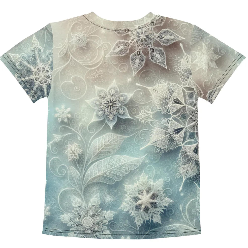 Whimsical Winter Wear Kids Crew Neck T-Shirt