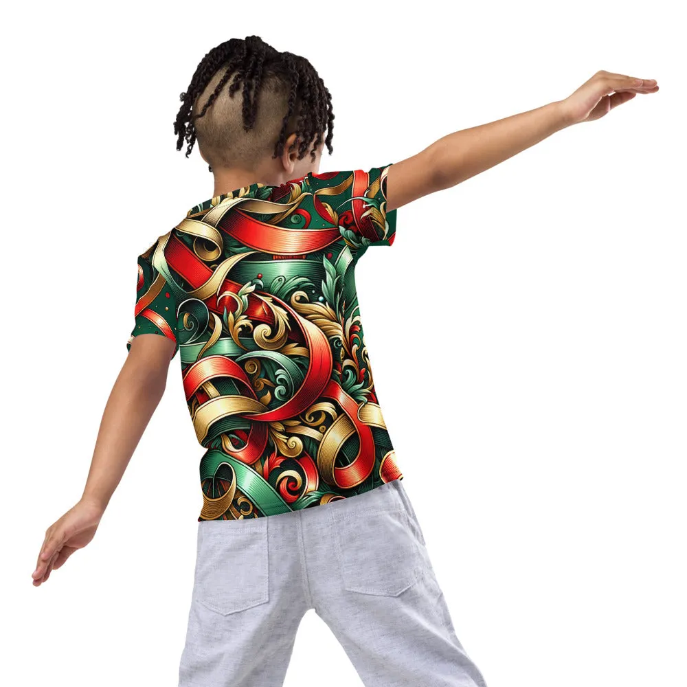 Whimsical Winter Wear Kids Crew Neck T-Shirt