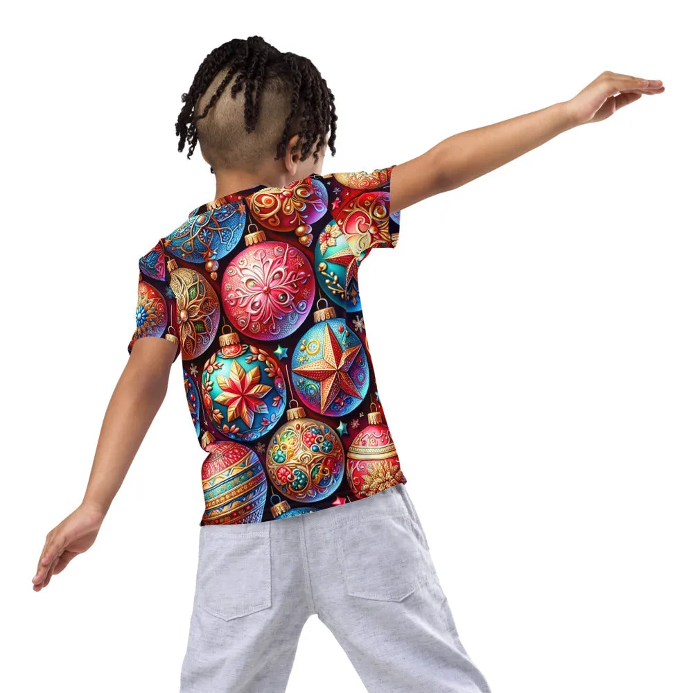 Whimsical Winter Wear Kids Crew Neck T-Shirt
