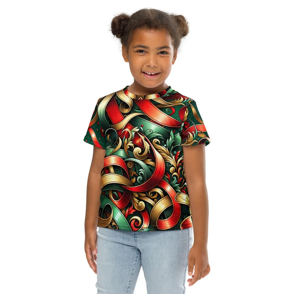 Whimsical Winter Wear Kids Crew Neck T-Shirt