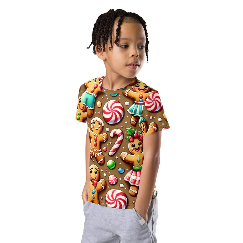 Whimsical Winter Wear Kids Crew Neck T-Shirt