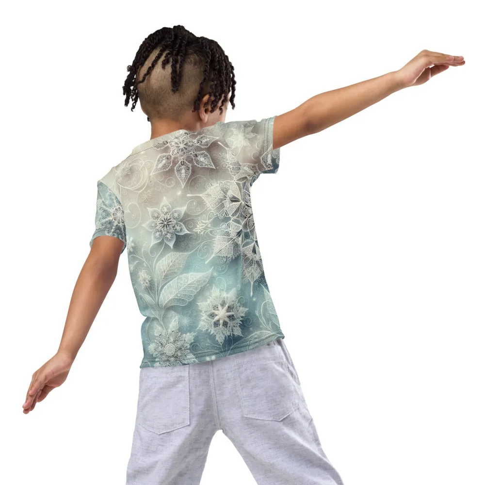 Whimsical Winter Wear Kids Crew Neck T-Shirt