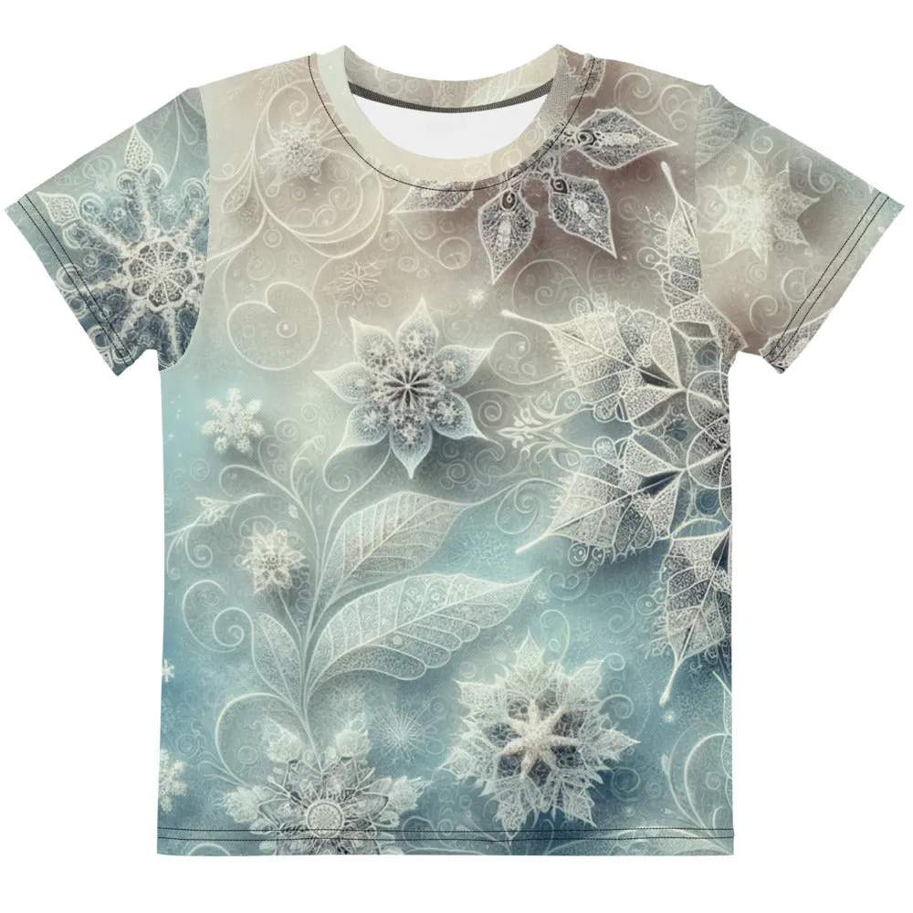 Whimsical Winter Wear Kids Crew Neck T-Shirt