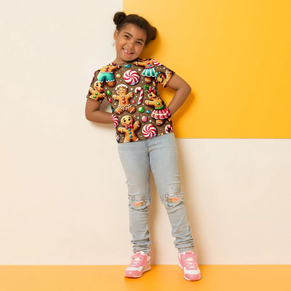 Whimsical Winter Wear Kids Crew Neck T-Shirt