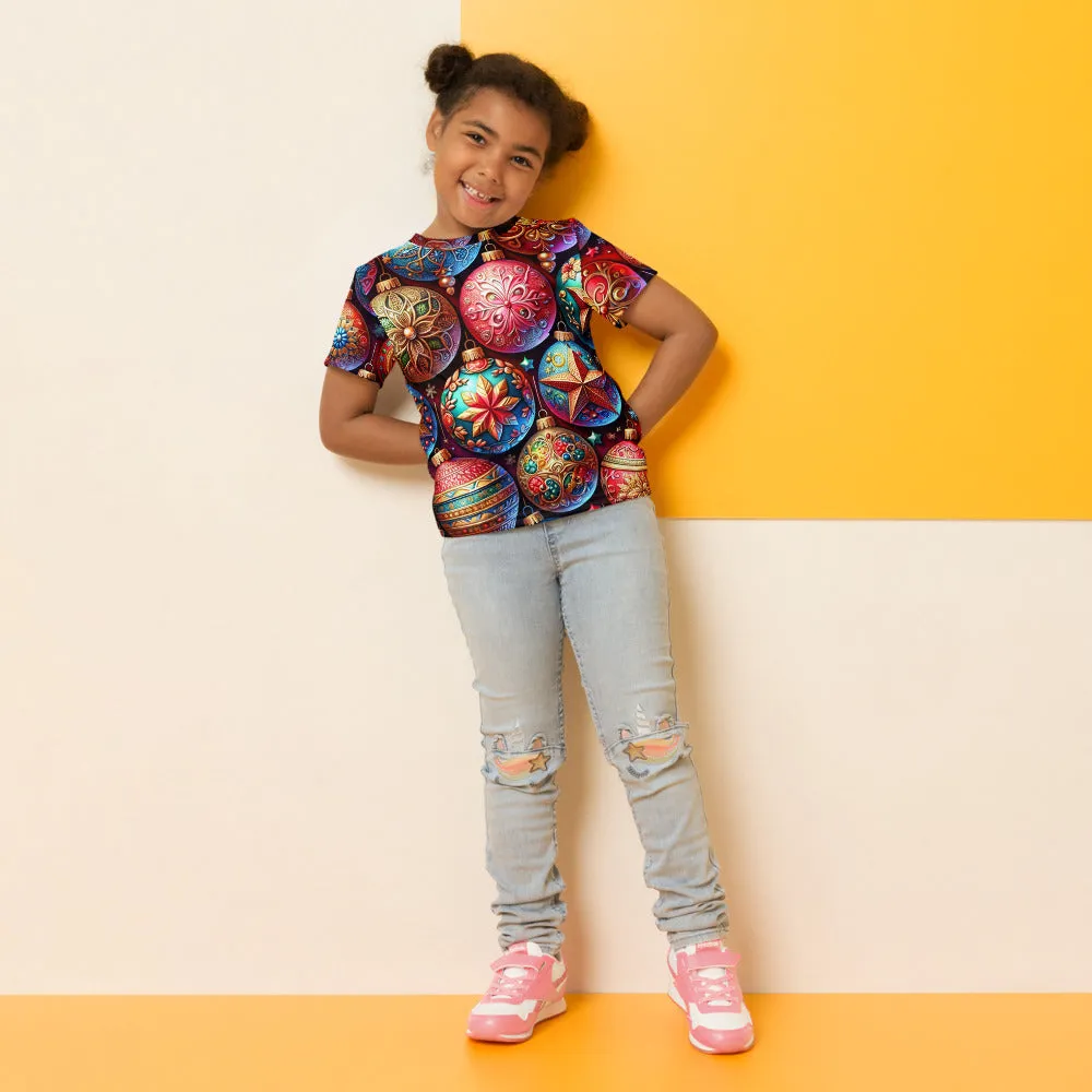 Whimsical Winter Wear Kids Crew Neck T-Shirt