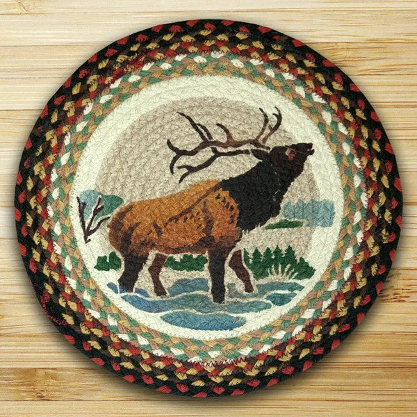 Winter Elk Printed Chair Pad