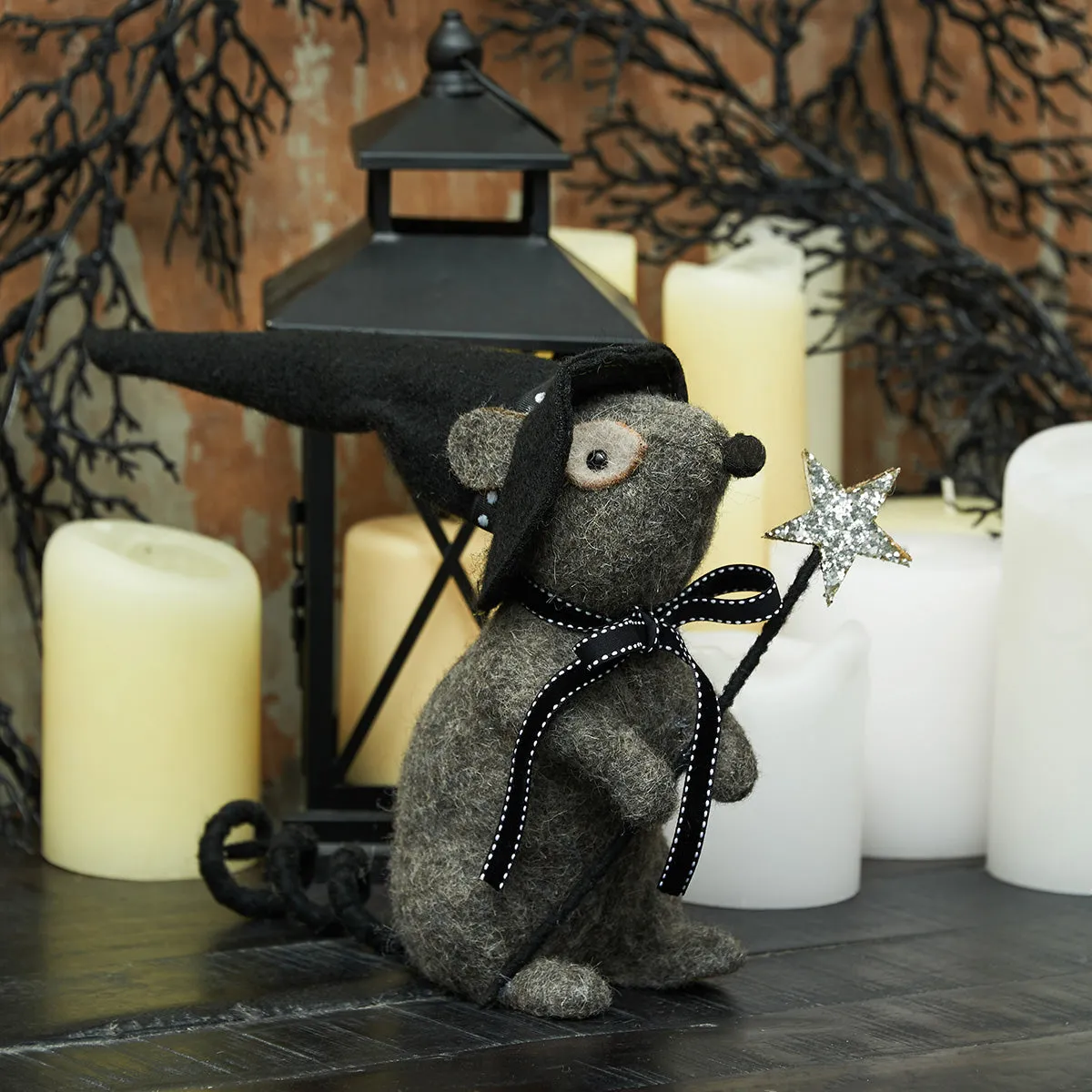 Wooly Mouse Witch Figurine